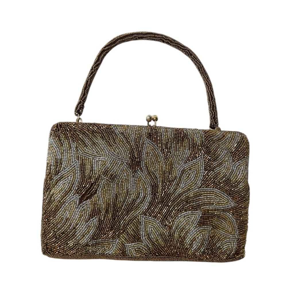 Vintage La Regale Brown Mini Bag with Metallic Accents